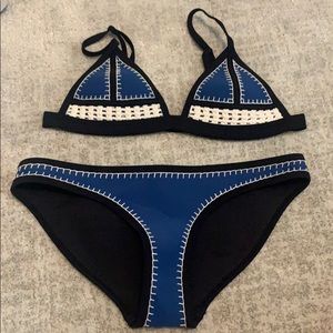 Blue triangl bikini